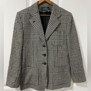 100% wool Ralph Lauren plaid blazer